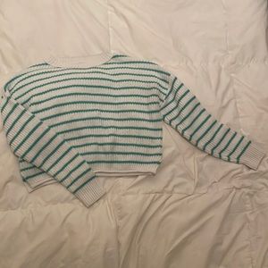 Cropped, womens, stripped sweater